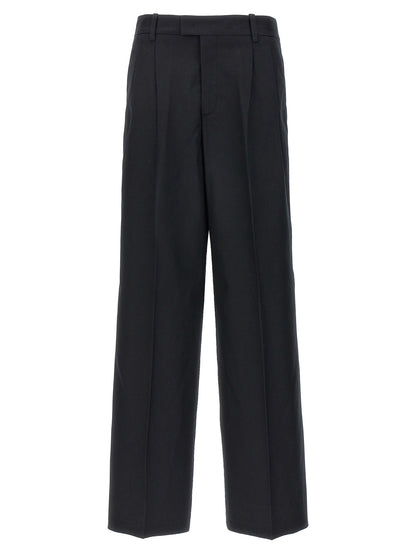 Palazzo Pants by Armarium for women in linen & cotton black features a polished silhouette with a polished wide, reaching a polished long and finished with a polished high rise.