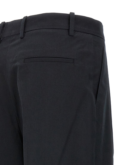 Palazzo Pants by Armarium for women in linen & cotton black features an sophisticated high rise and wide with a precise long, creating a sophisticated and sophisticated silhouette.