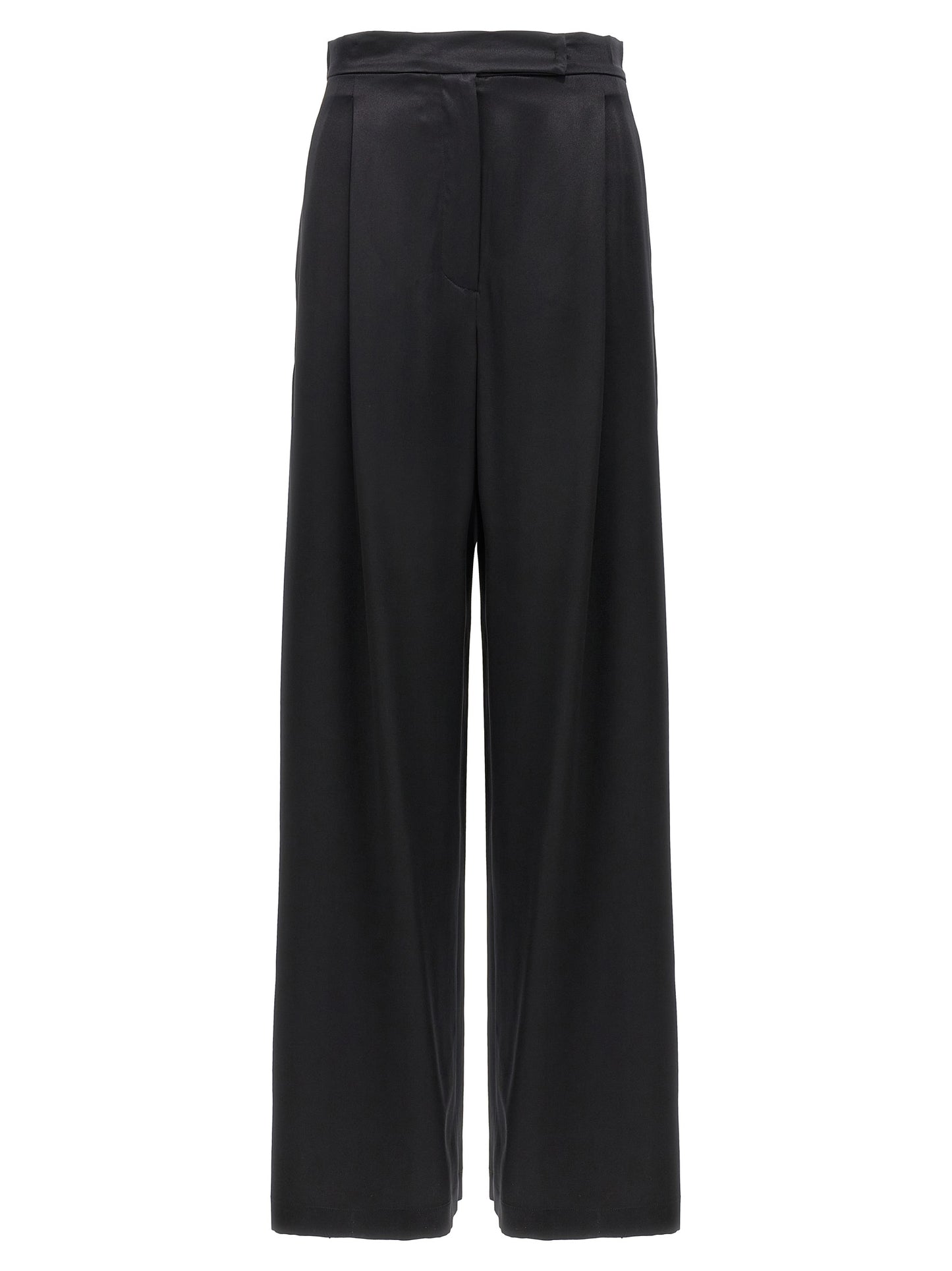Casual Pants by Max Mara for women in silk black features a refined silhouette with a refined , defined by a and a refined long for a refined finish.