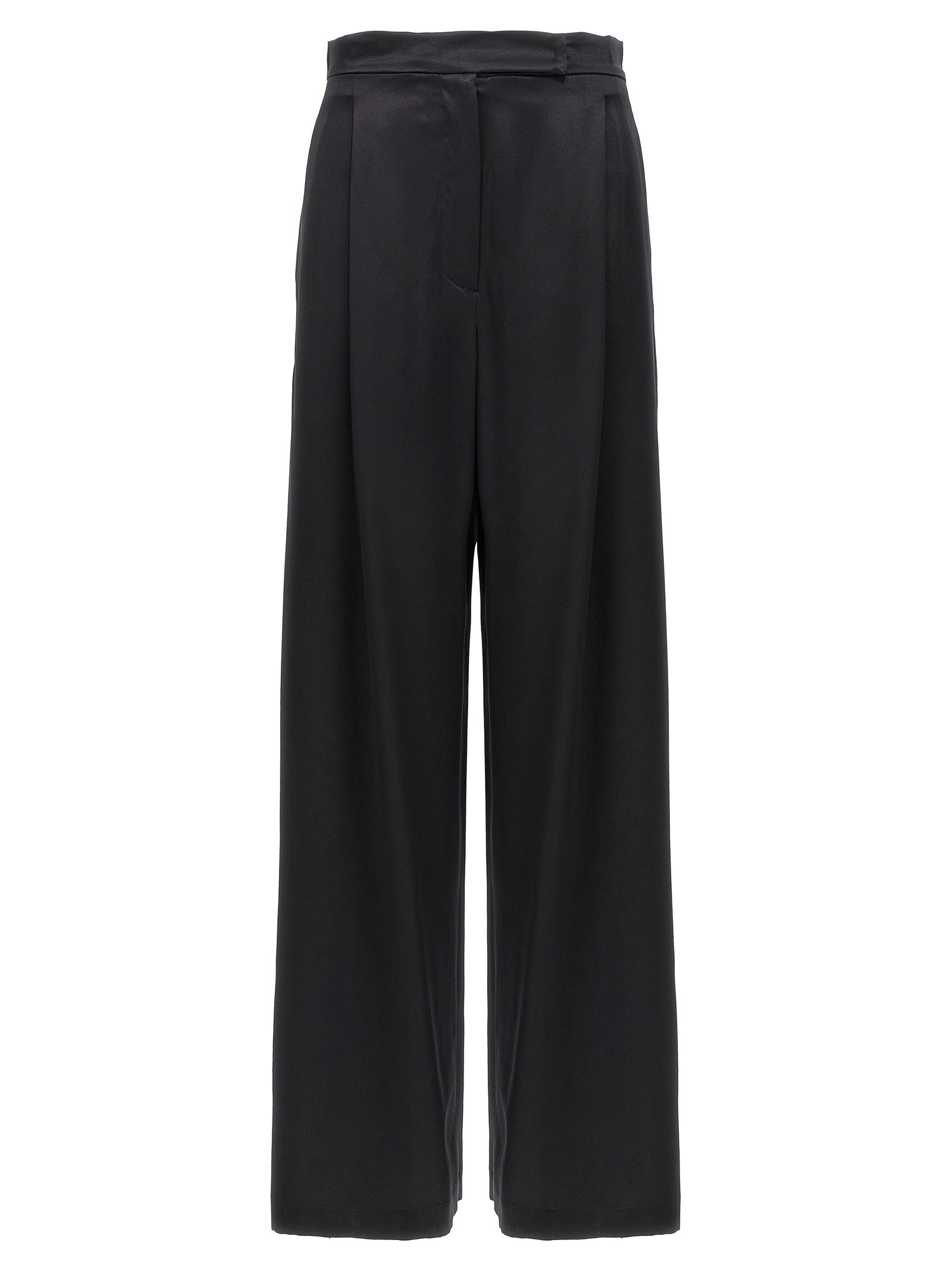 Casual Pants by Max Mara for women in silk black features a refined silhouette with a refined , defined by a and a refined long for a refined finish.