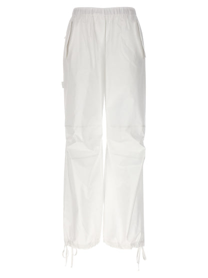 NUDE White Cotton Cargo Pants