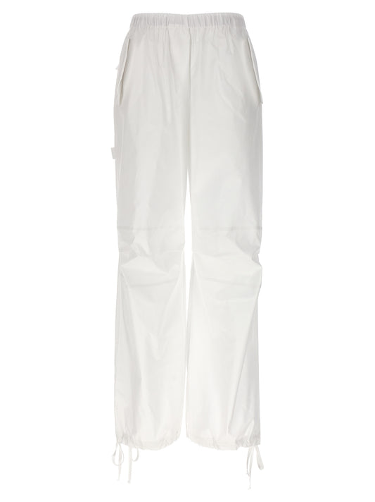 NUDE White Cotton Cargo Pants