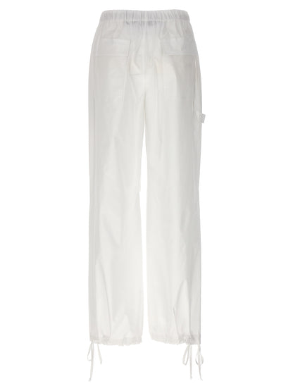 NUDE White Cotton Cargo Pants