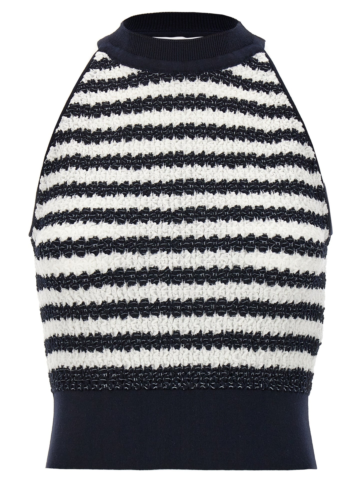 T-Shirt by ANTONINO VALENTI for women in stretch polyamide cotton multicolor & striped showcases a unassuming silhouette, artfully detailed with a refined and unassuming sleeveless for a sophisticated, contemporary look.