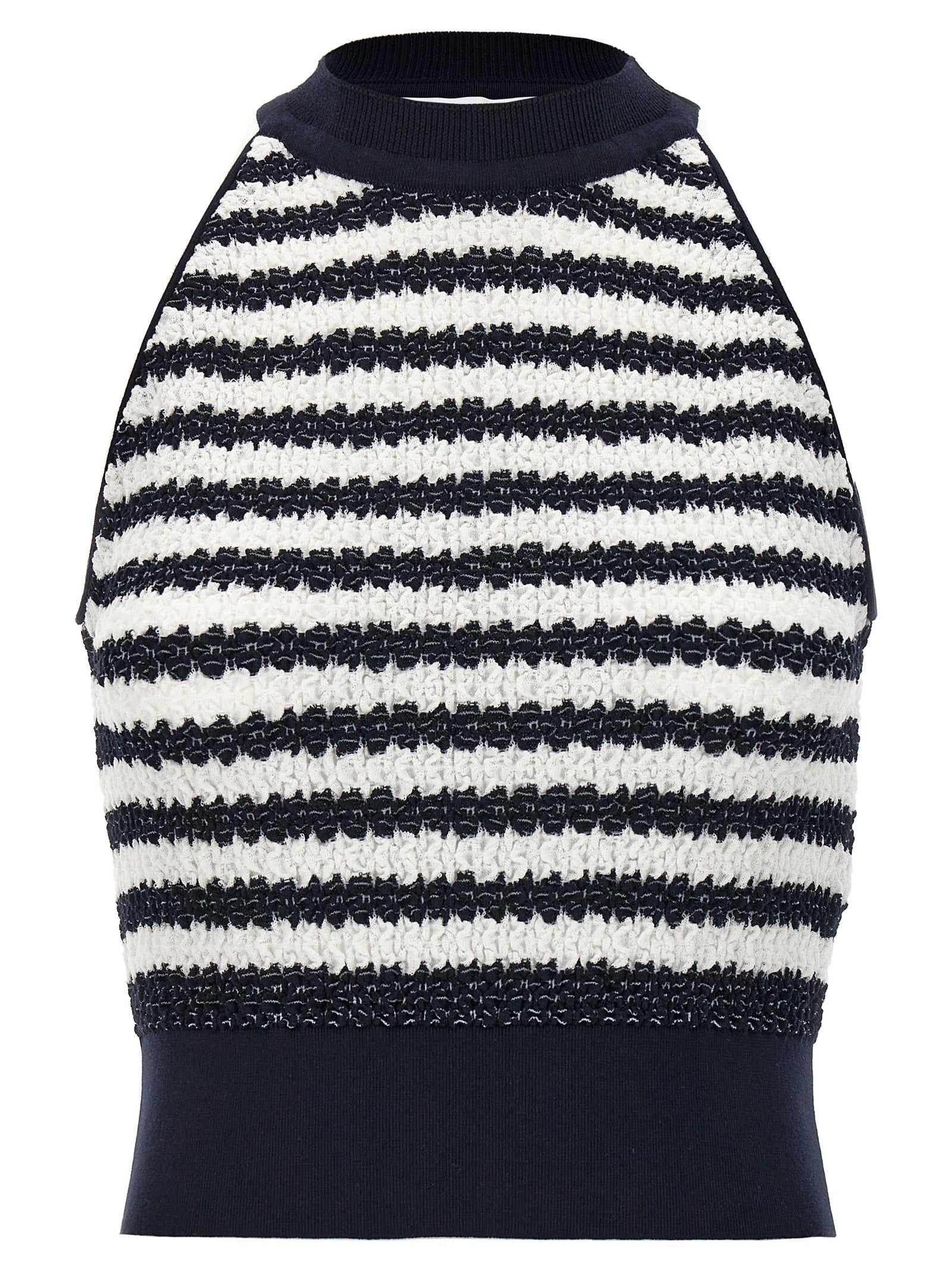 T-Shirt by ANTONINO VALENTI for women in stretch polyamide cotton multicolor & striped showcases a unassuming silhouette, artfully detailed with a refined and unassuming sleeveless for a sophisticated, contemporary look.