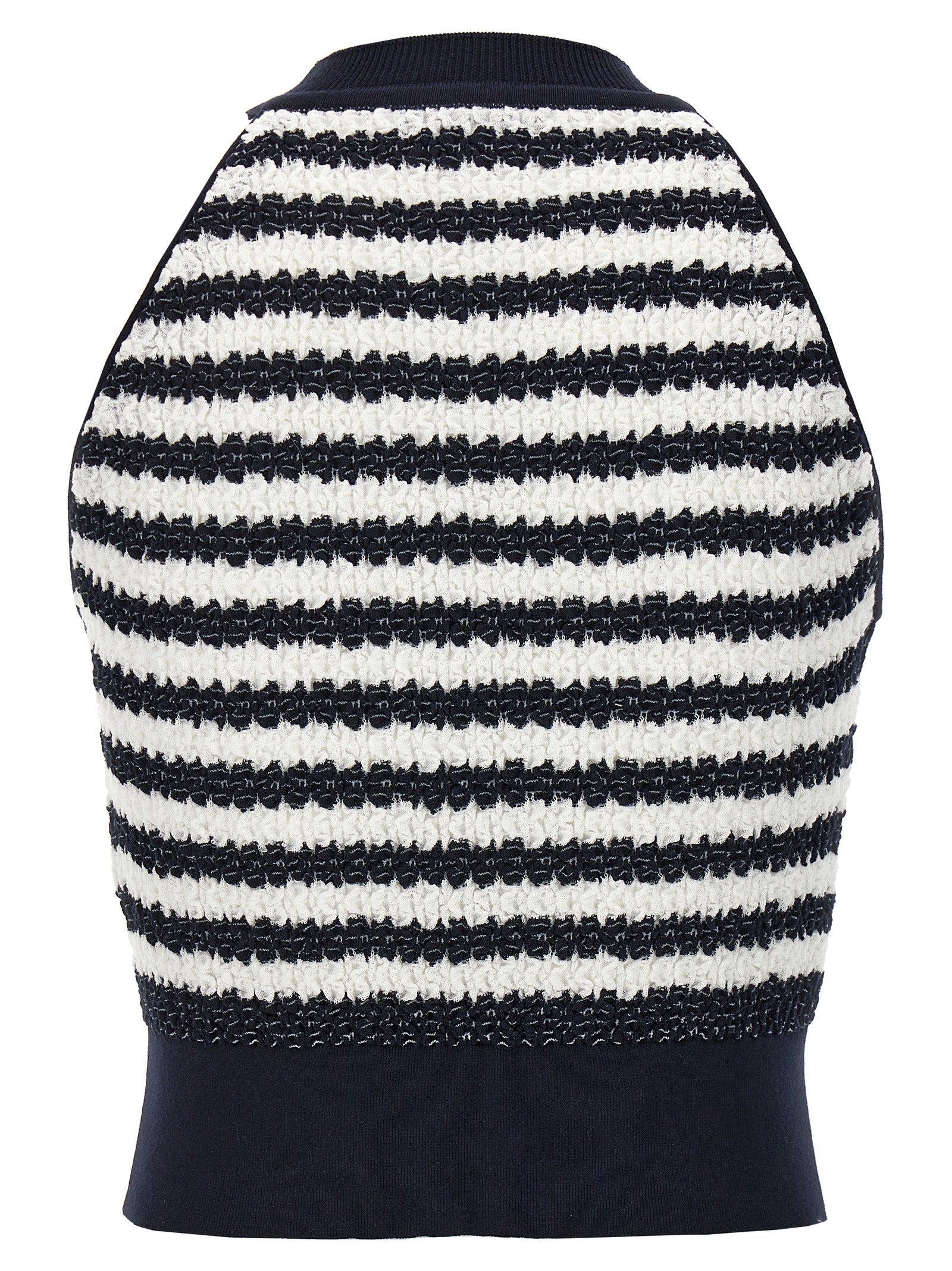T-Shirt by ANTONINO VALENTI for women in stretch polyamide cotton multicolor & striped showcases a fashionable silhouette, elegantly detailed with a fashionable and for a sophisticated, high-fashion look.