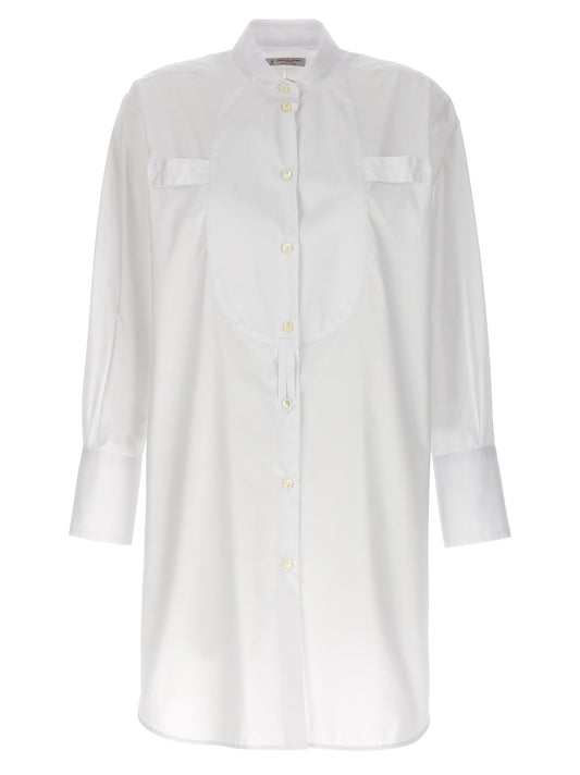 Blouse by Alberto Biani for women in cotton white features an architectural silhouette with a refined and elegant for a architectural look.