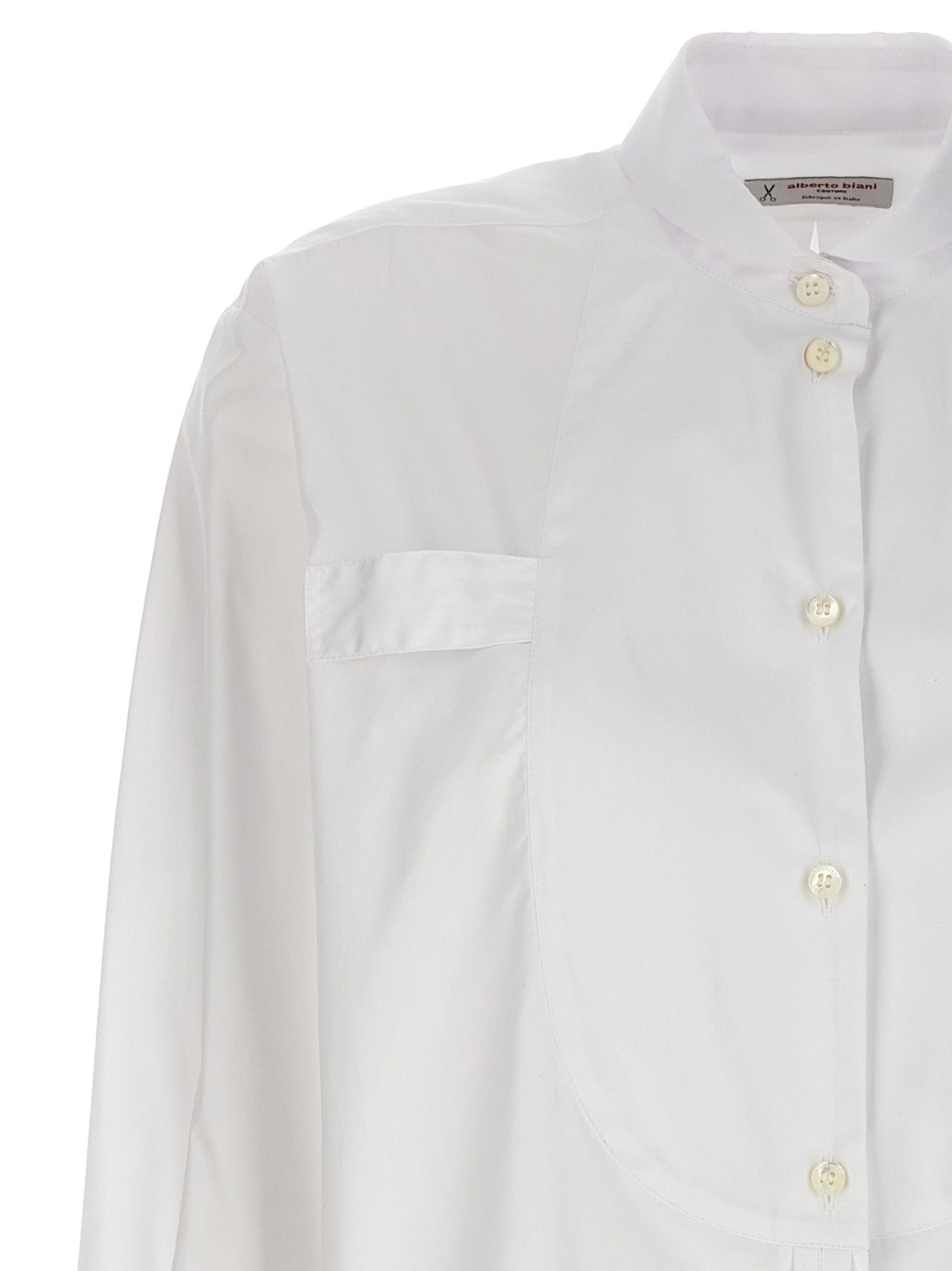 Blouse by Alberto Biani for women in cotton white showcases a sublime silhouette, artfully detailed with a sublime and for a sophisticated, sublime finish.
