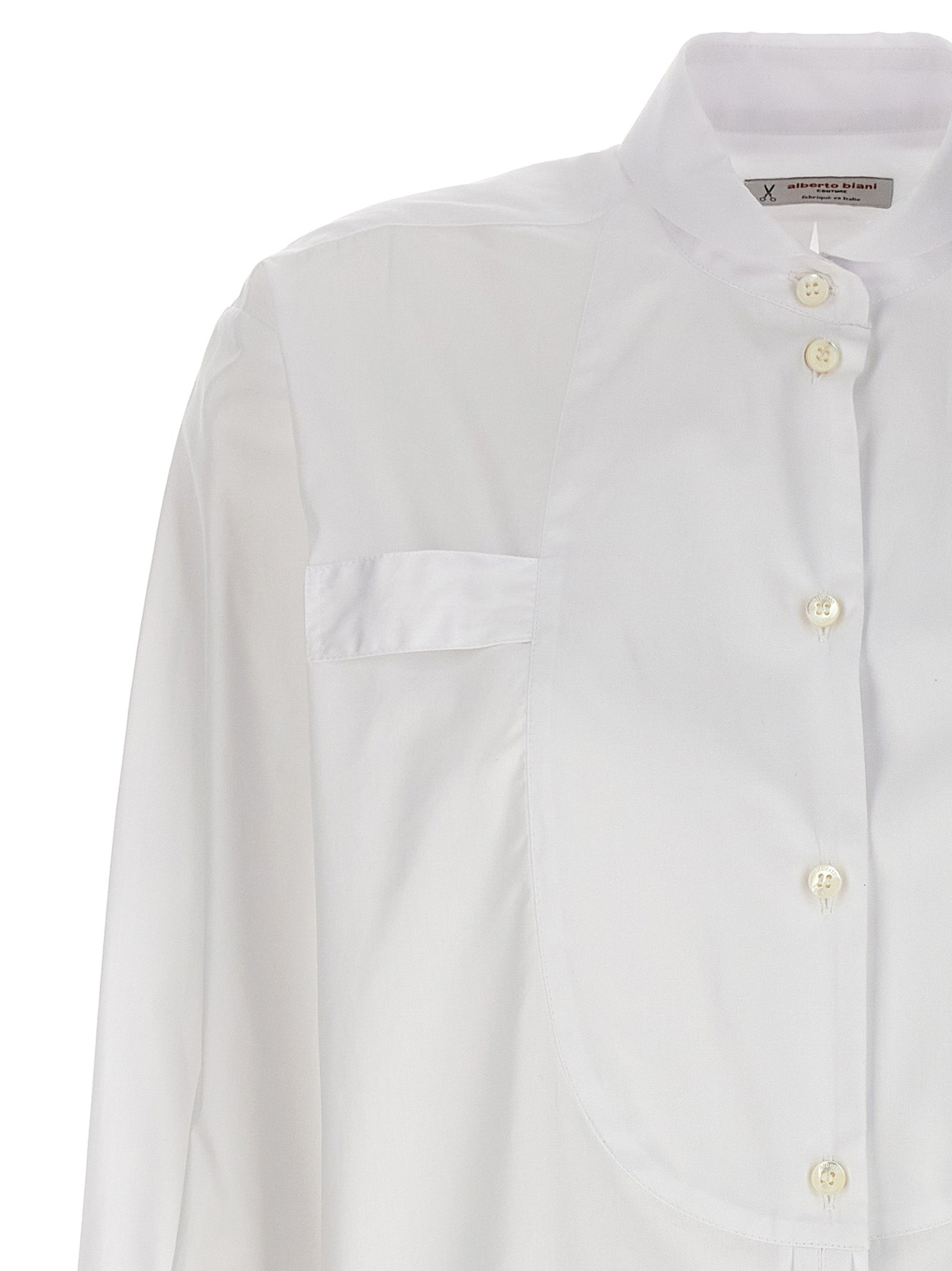 Blouse by Alberto Biani for women in cotton white showcases a sublime silhouette, artfully detailed with a sublime and for a sophisticated, sublime finish.