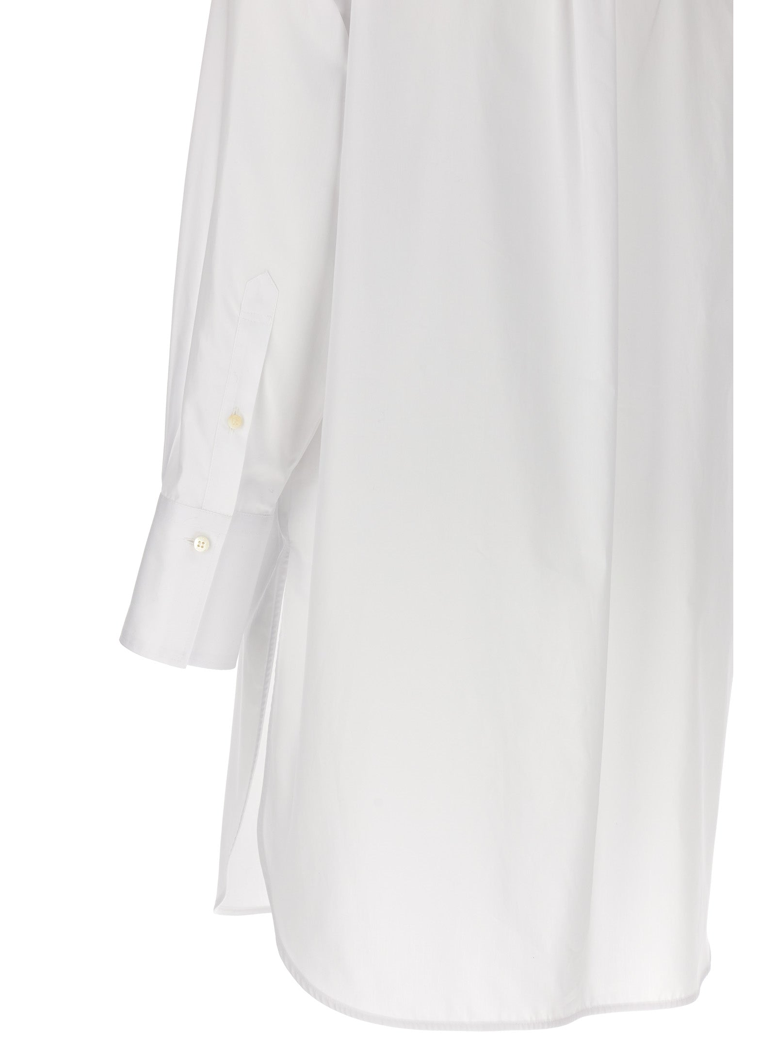 Blouse by Alberto Biani for women in cotton white showcases a sharp silhouette, elegantly detailed with a sharp and sharp .