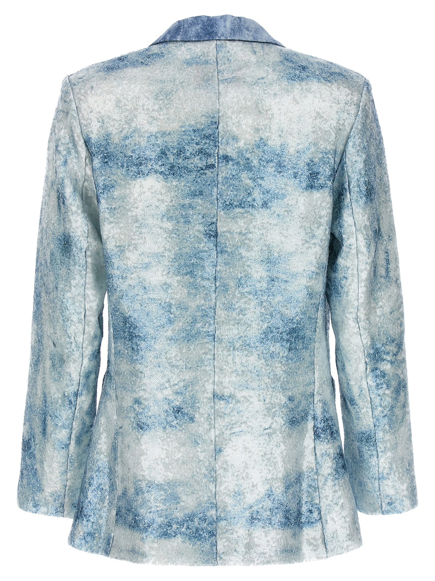 Blazer by LE TWINS for women in polyester & sequins light-blue & print features an stylish silhouette, showcasing a sophisticated and stylish for a truly stylish finish.