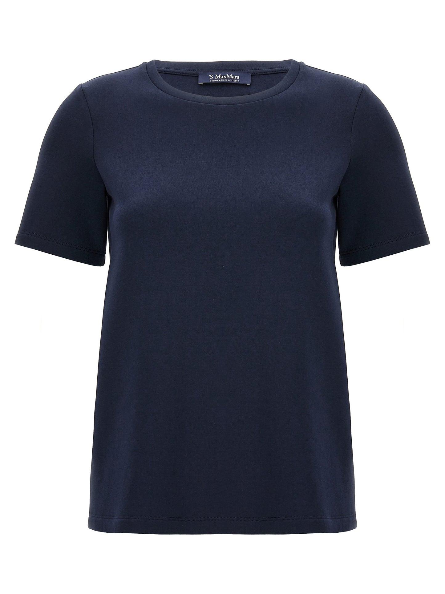 T-Shirt by S Max Mara for women in stretch polyester cotton blue features an on trend silhouette, perfectly showcasing a on trend short-sleeve and for an elevated aesthetic.
