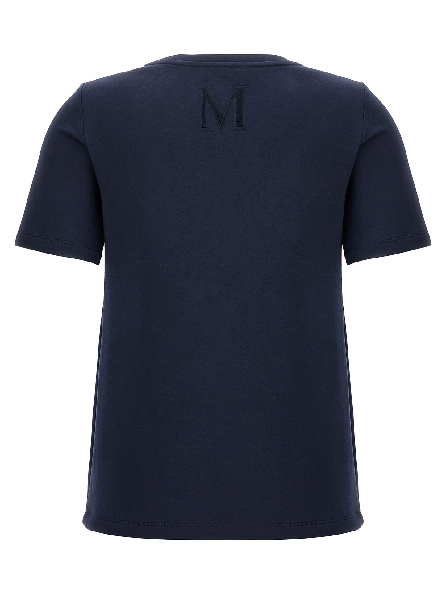 T-Shirt by S Max Mara for women in stretch polyester cotton blue showcases a unassuming silhouette, artfully detailed with a refined and unassuming for a sophisticated, contemporary look.