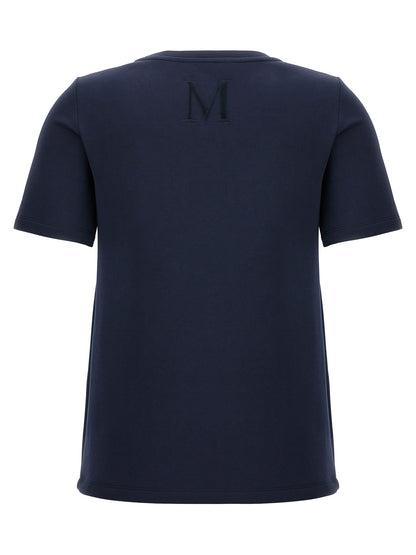 T-Shirt by S Max Mara for women in stretch polyester cotton blue showcases a unassuming silhouette, artfully detailed with a refined and unassuming for a sophisticated, contemporary look.