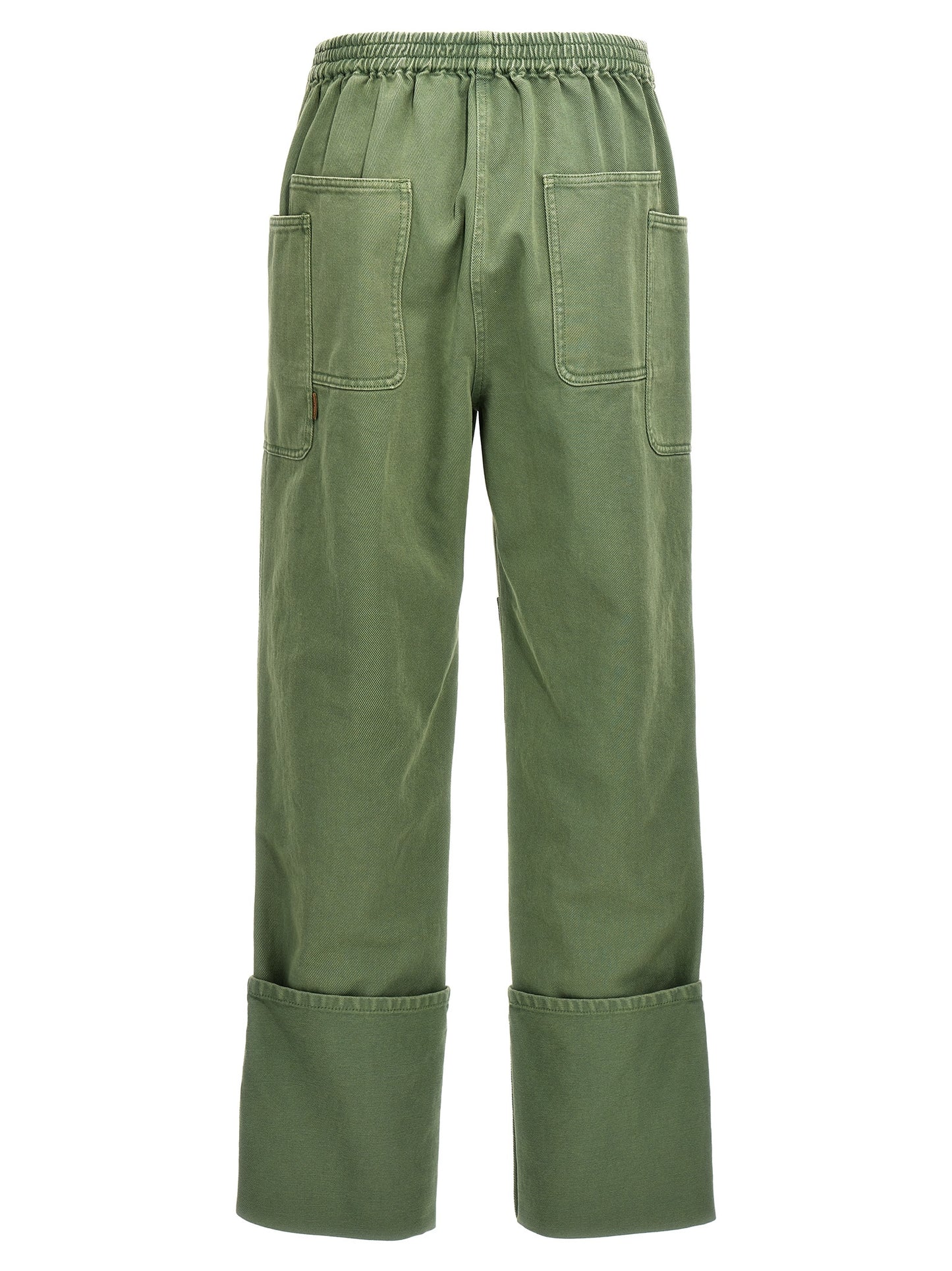 Trousers by Max Mara for women in cotton bicolour & green features a tailored silhouette with a tailored , defined by its long and a sophisticated .