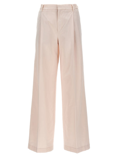 Casual Pants by CELLAR DOOR for women in stretch viscose cotton multicolor & pink features a refined silhouette with a refined wide, defined by a and a refined long for a refined finish.