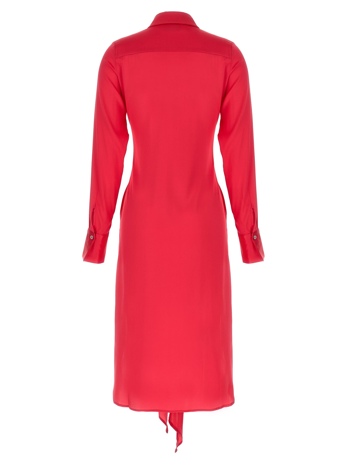 Dress by LE TWINS for women in silk fuchsia showcases a striking silhouette, elegantly detailed with a , refined , and a striking maxi long for a striking finish.
