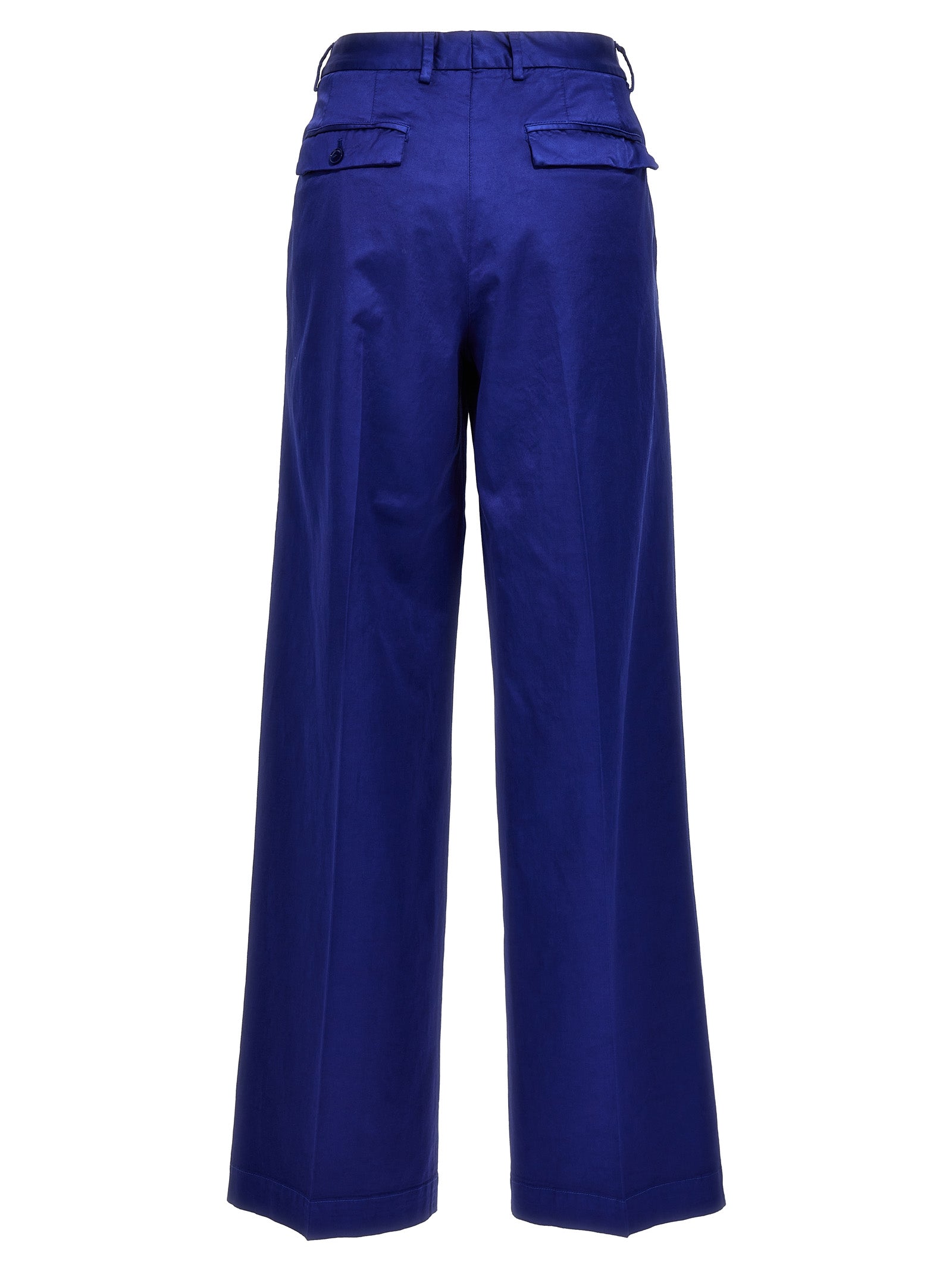 Casual Pants by CELLAR DOOR for women in stretch viscose cotton blue features a refined silhouette with a refined wide, defined by a and a refined long for a refined finish.