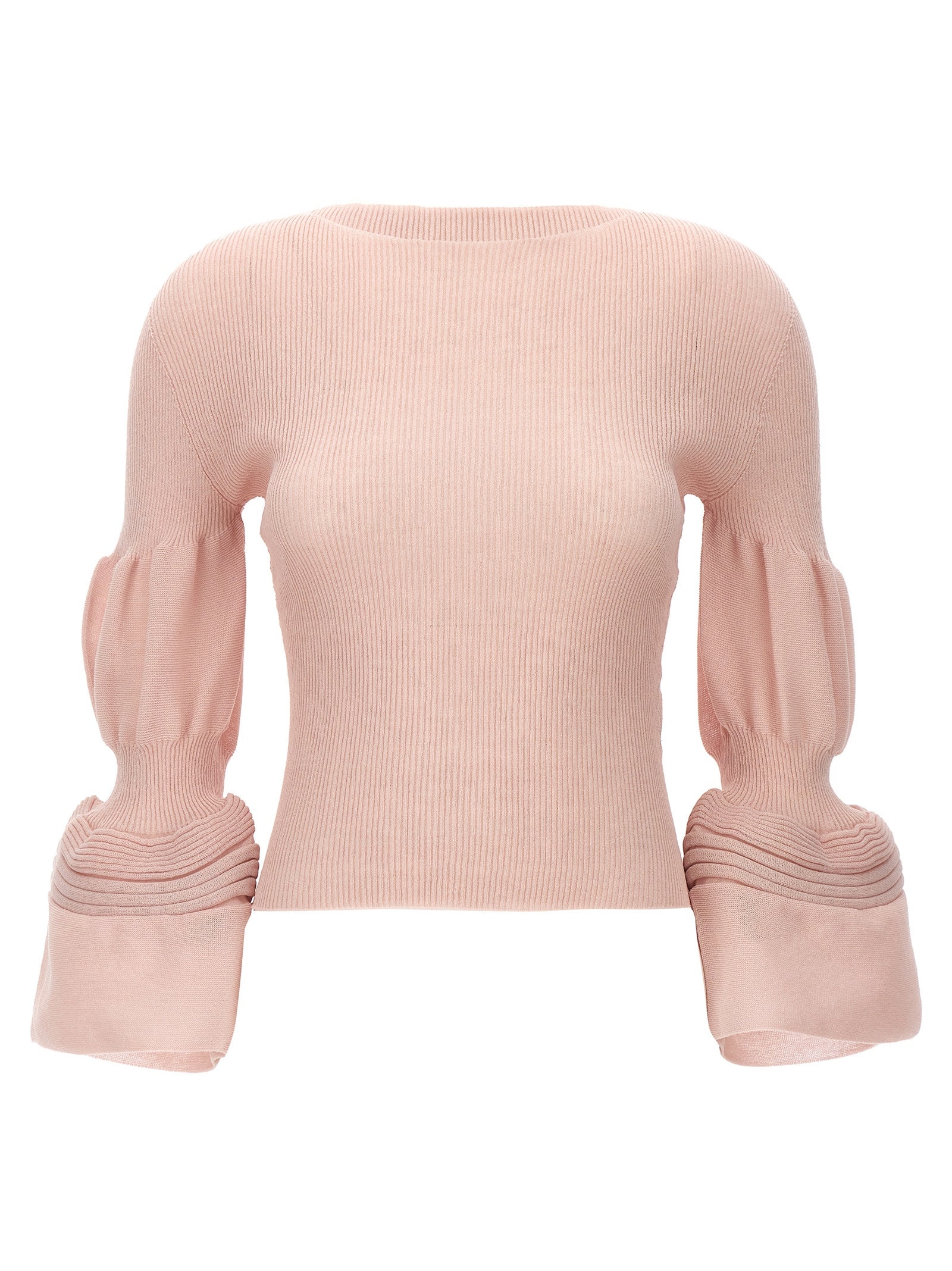 Sweatshirt by Issey Miyake for women in ramie & polyester multicolor & pink presents a smart casual silhouette, featuring a smart casual round neckline and for a sophisticated look.