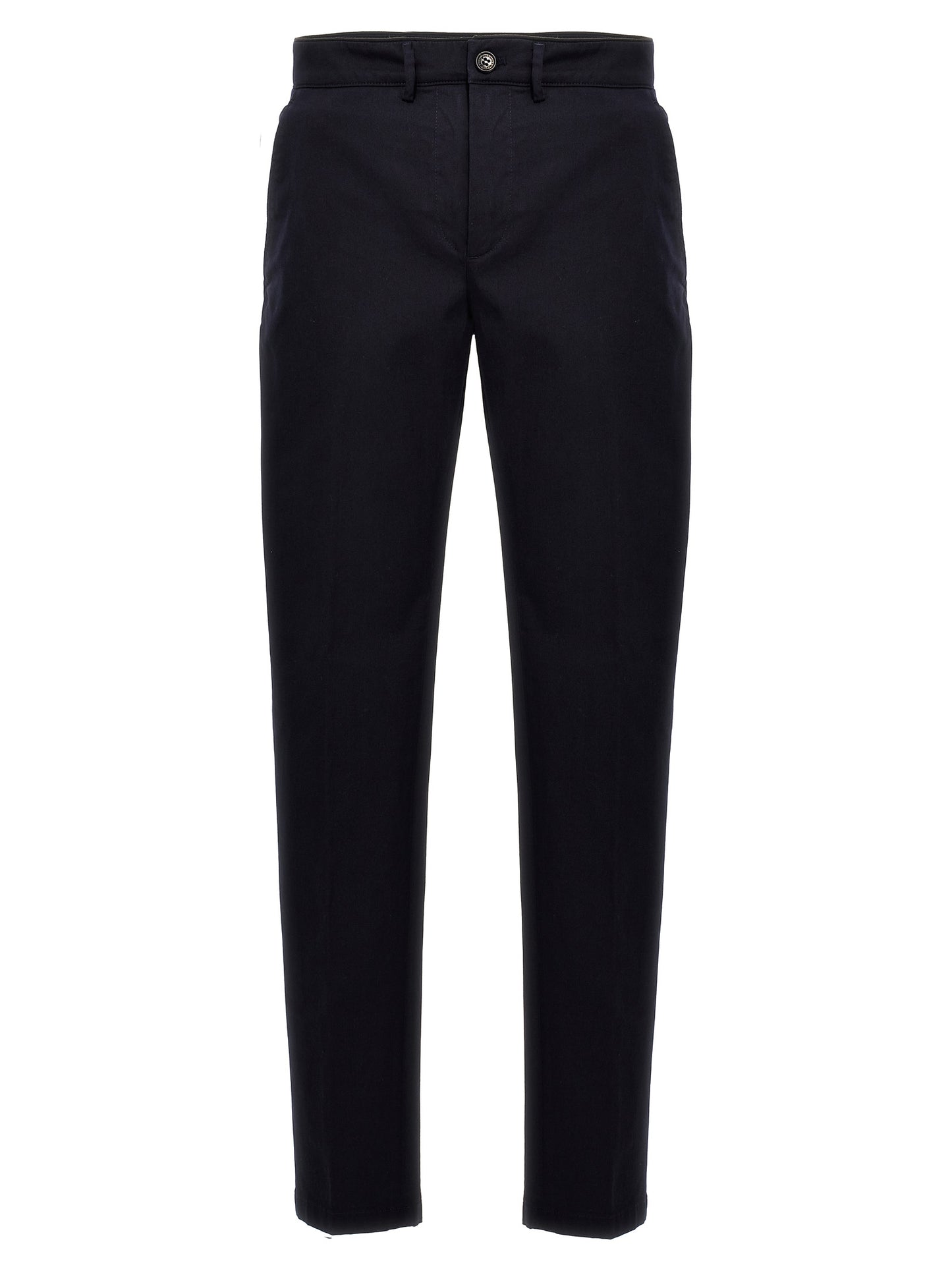 Casual Pants by Department 5 for men in stretch cotton blue features an refined tailoring silhouette, showcasing a premium with a and long cut for a refined tailoring look.