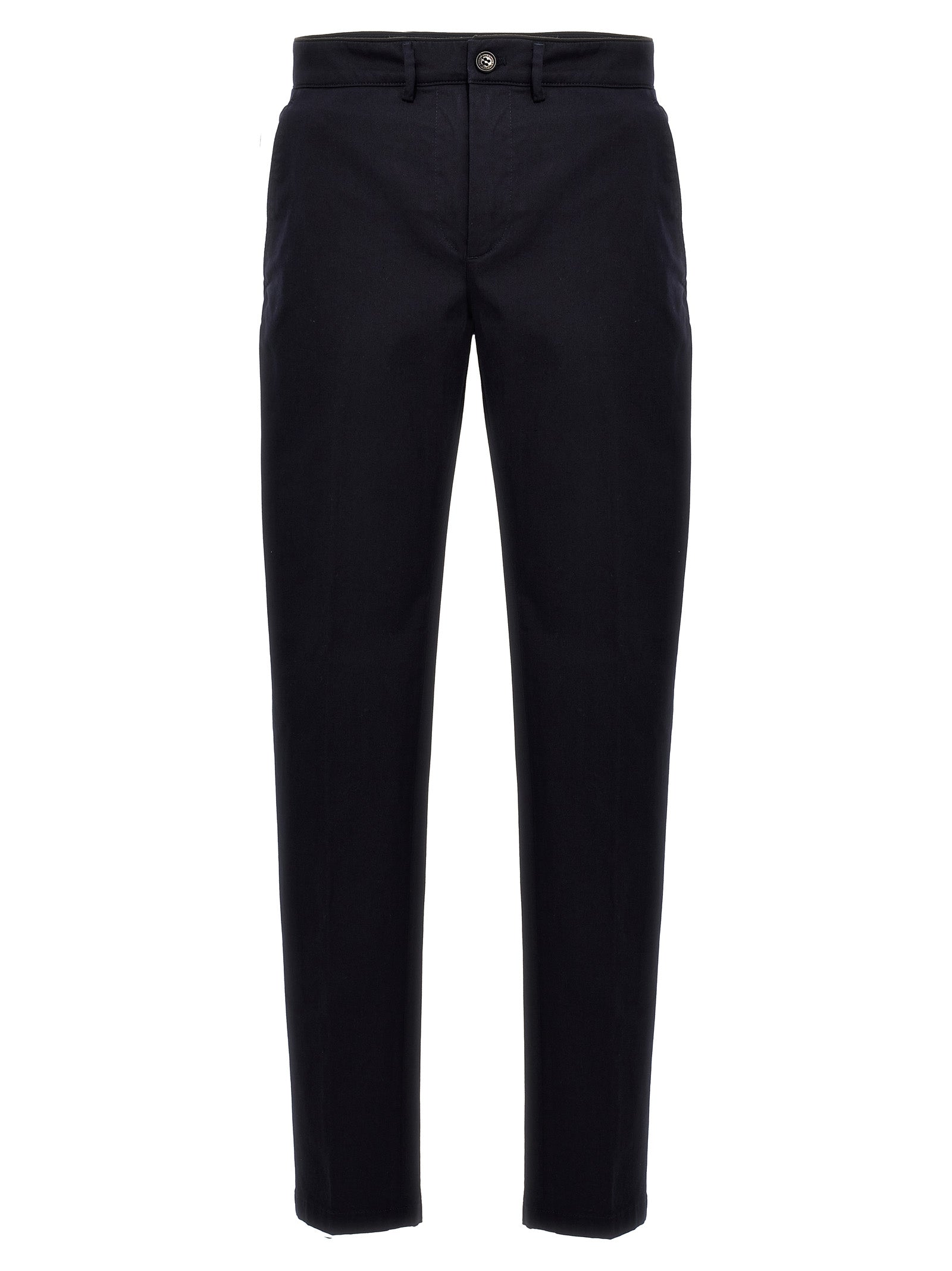 Casual Pants by Department 5 for men in stretch cotton blue features an refined tailoring silhouette, showcasing a premium with a and long cut for a refined tailoring look.