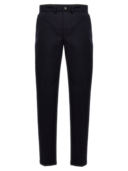 Casual Pants by Department 5 for men in stretch cotton blue features an refined tailoring silhouette, showcasing a premium with a and long cut for a refined tailoring look.
