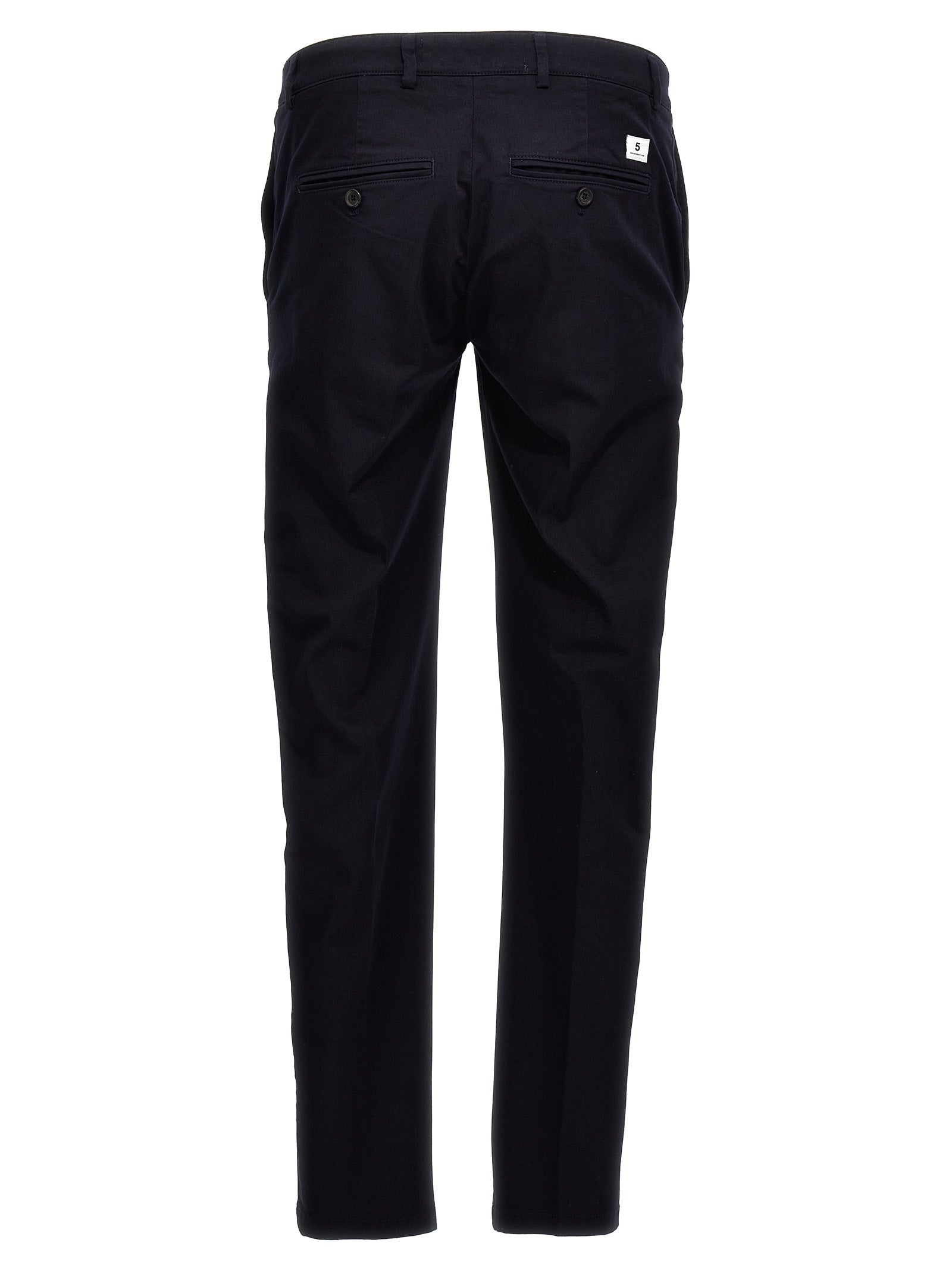 Casual Pants by Department 5 for men in stretch cotton blue features a refined silhouette with a refined , defined by a and a refined long for a refined finish.