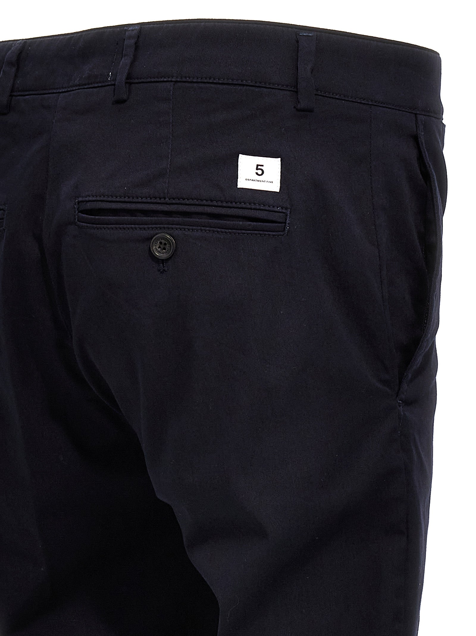 Casual Pants by Department 5 for men in stretch cotton blue features an sartorial and long with a cut for a sartorial finish.