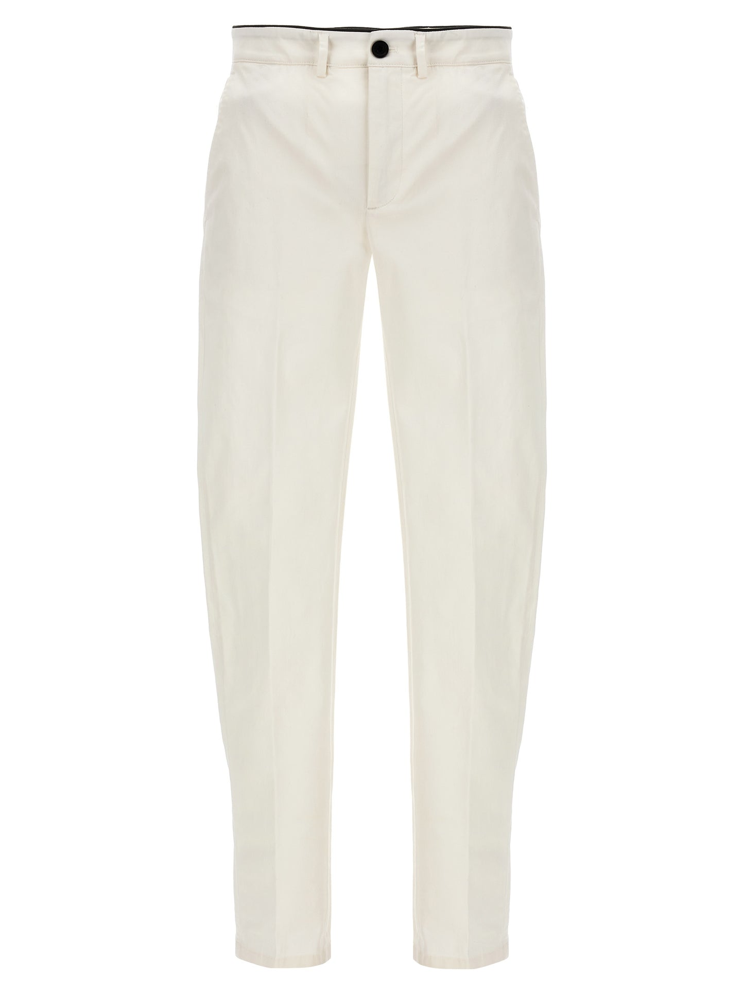 Casual Pants by Department 5 for men in stretch cotton white features a refined silhouette with a refined , defined by a and a refined long for a refined finish.