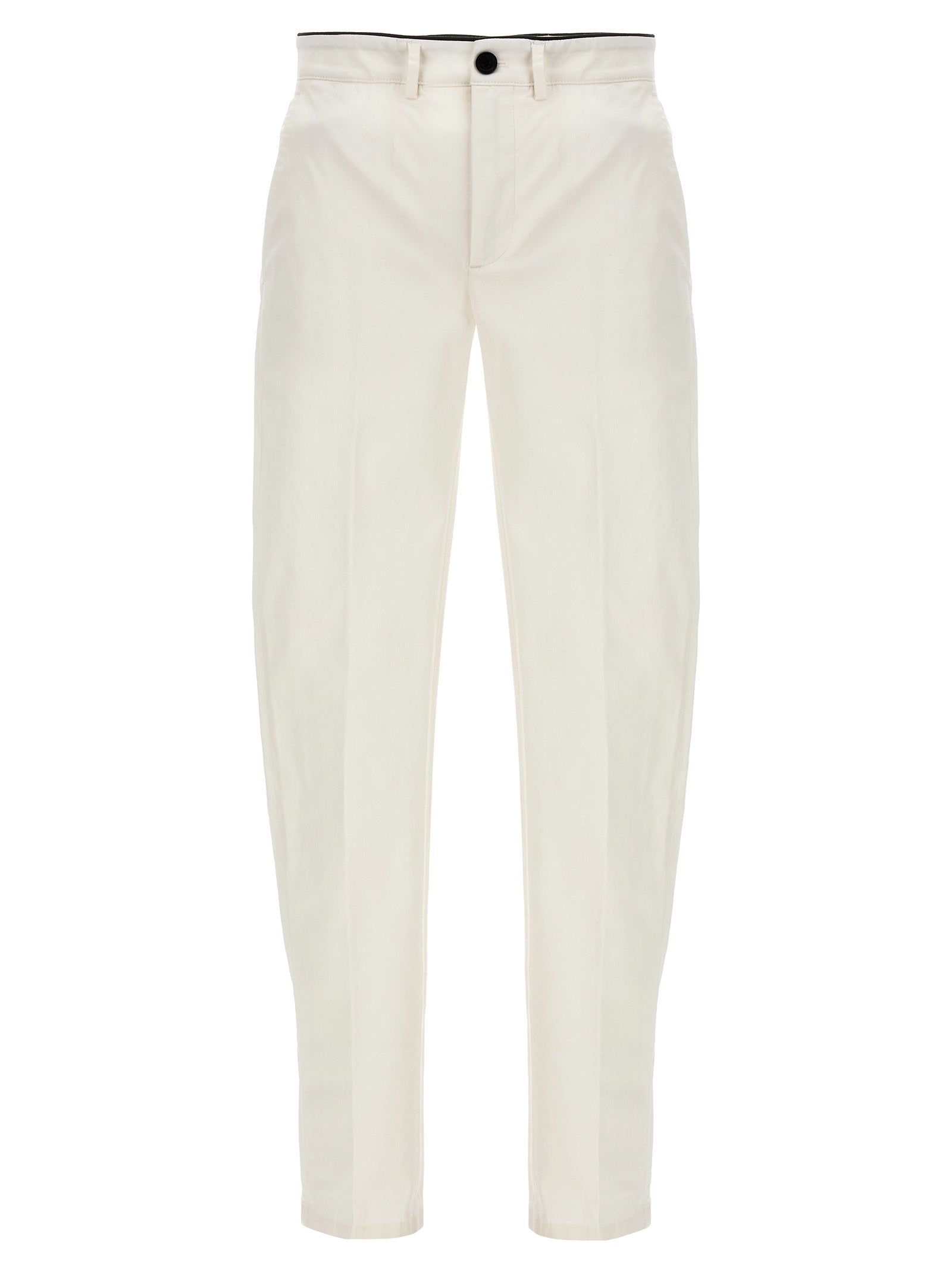 Casual Pants by Department 5 for men in stretch cotton white features a refined silhouette with a refined , defined by a and a refined long for a refined finish.