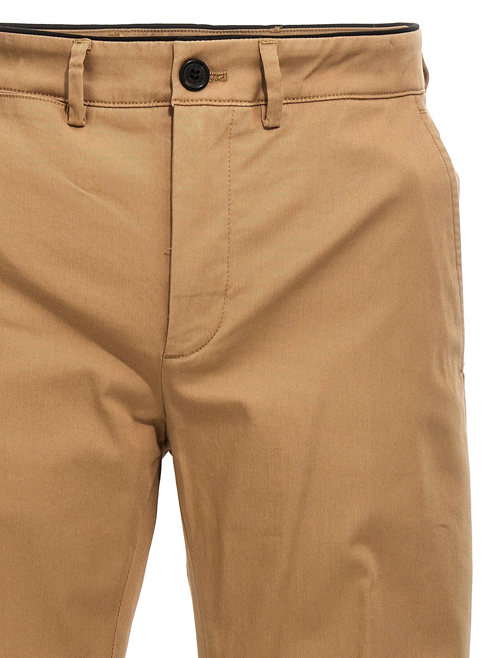 Casual Pants by Department 5 for men in stretch cotton beige features an sartorial relaxed-fit and long with a cut for a sartorial finish.