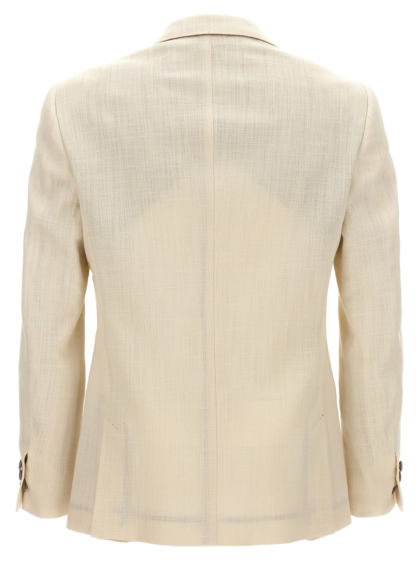 Blazer by MAURIZIO MIRI for men in nylon silk & wool white features an crisp silhouette with sophisticated and a crisp for a truly crisp finish.