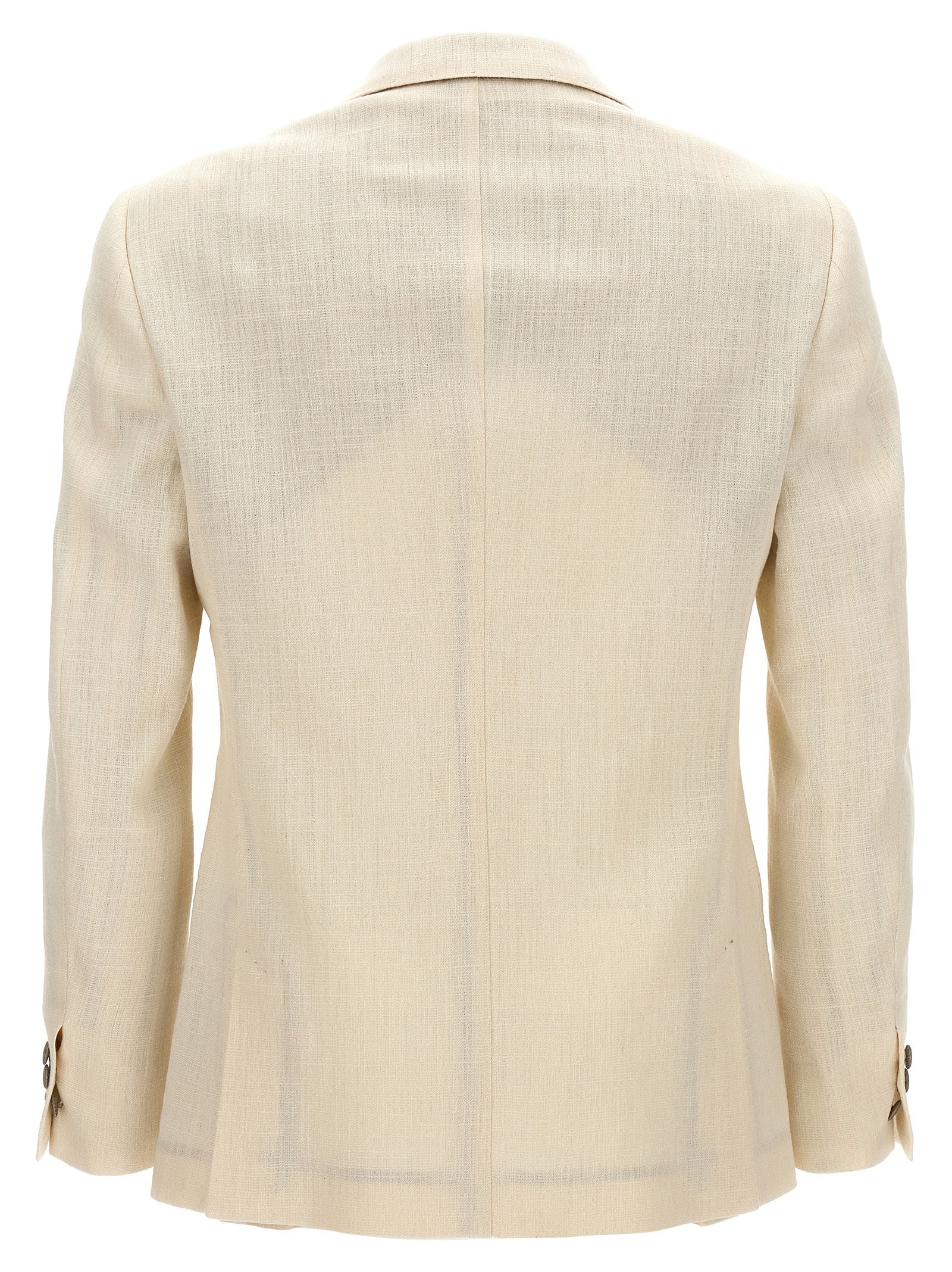 Blazer by MAURIZIO MIRI for men in nylon silk & wool white features an crisp silhouette with sophisticated and a crisp for a truly crisp finish.