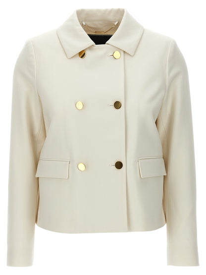 Overcoat by Kiton for women in virgin wool white showcases a architectural silhouette, artfully detailed with a distinctive and functional pockets for a architectural finish.