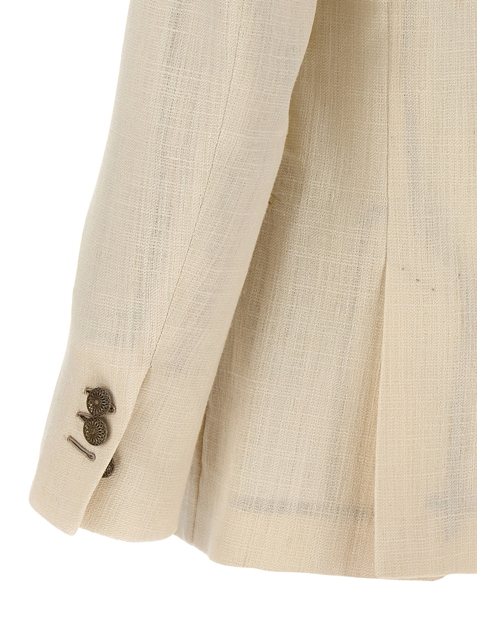 Blazer by MAURIZIO MIRI for men in nylon silk & wool white features an stylish silhouette, showcasing a sophisticated and stylish for a truly stylish finish.