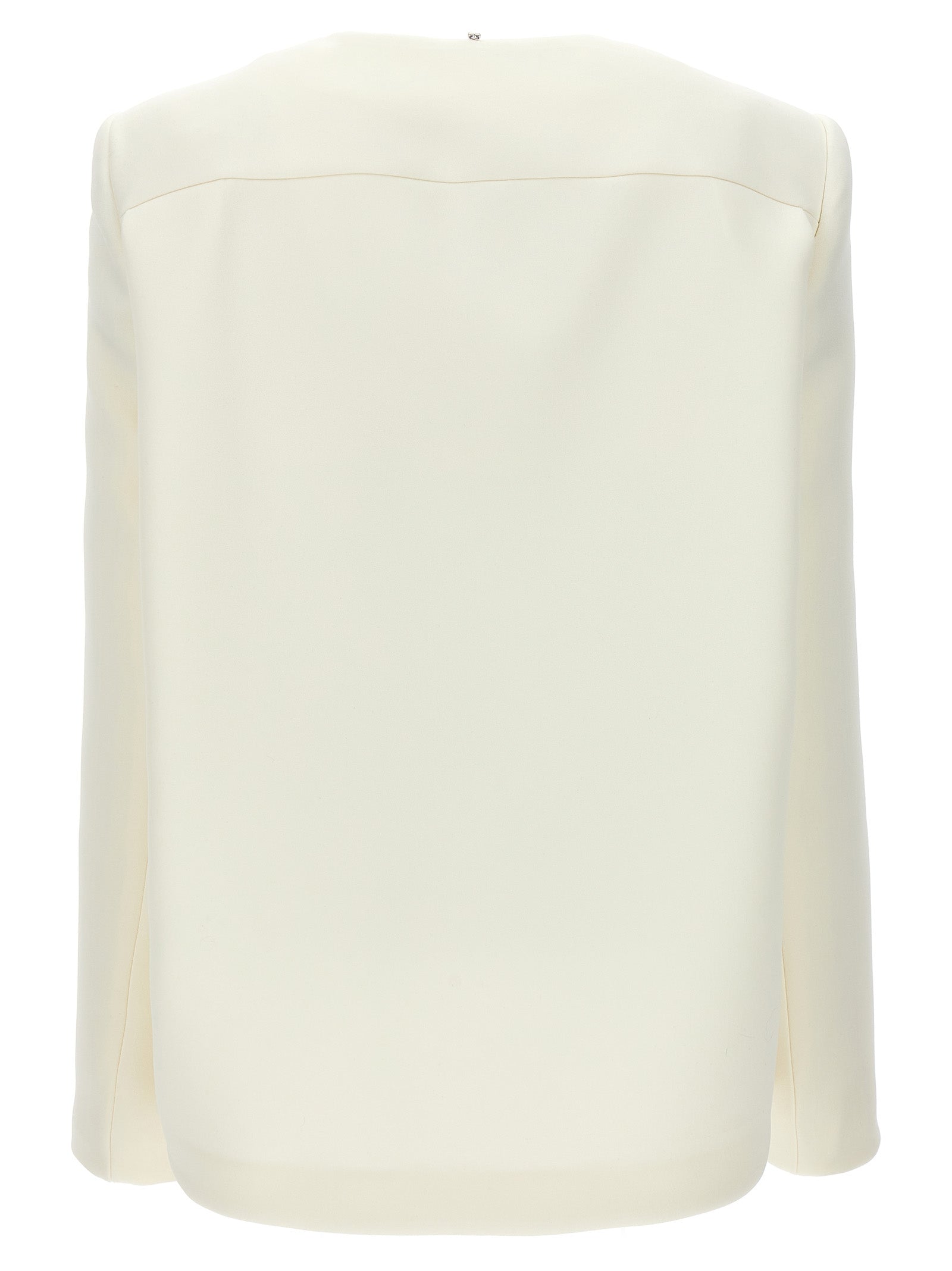 Overcoat by Sportmax for women in polyester white features an voluminous silhouette, showcasing distinct and a voluminous for a truly voluminous aesthetic.
