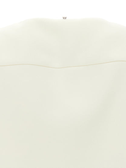 Overcoat by Sportmax for women in polyester white presents a luxurious silhouette, showcasing a luxurious and sophisticated for a premium, luxurious look.