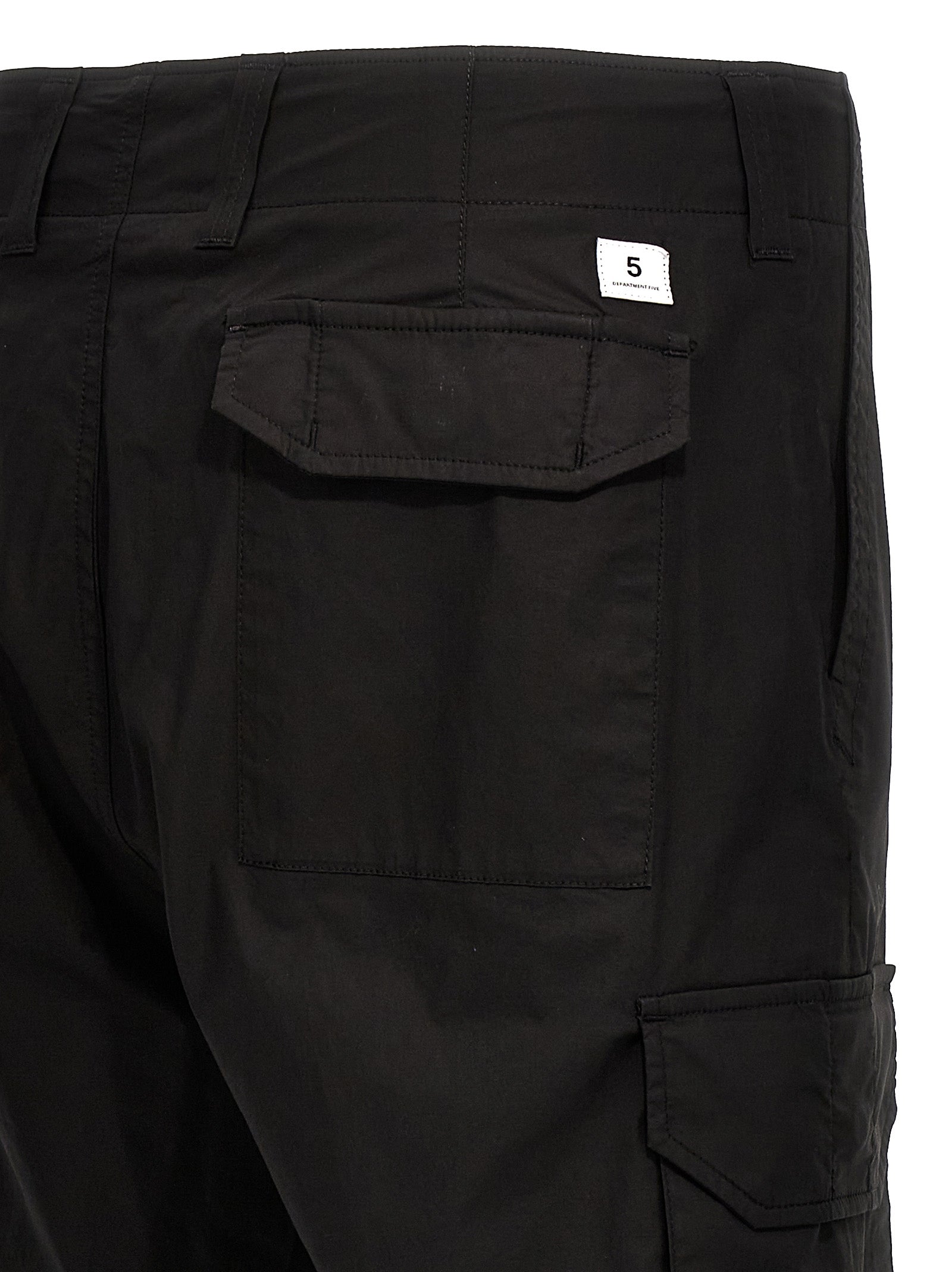 Cargo Pants by Department 5 for men in stretch cotton black features a architectural with a architectural long and architectural .