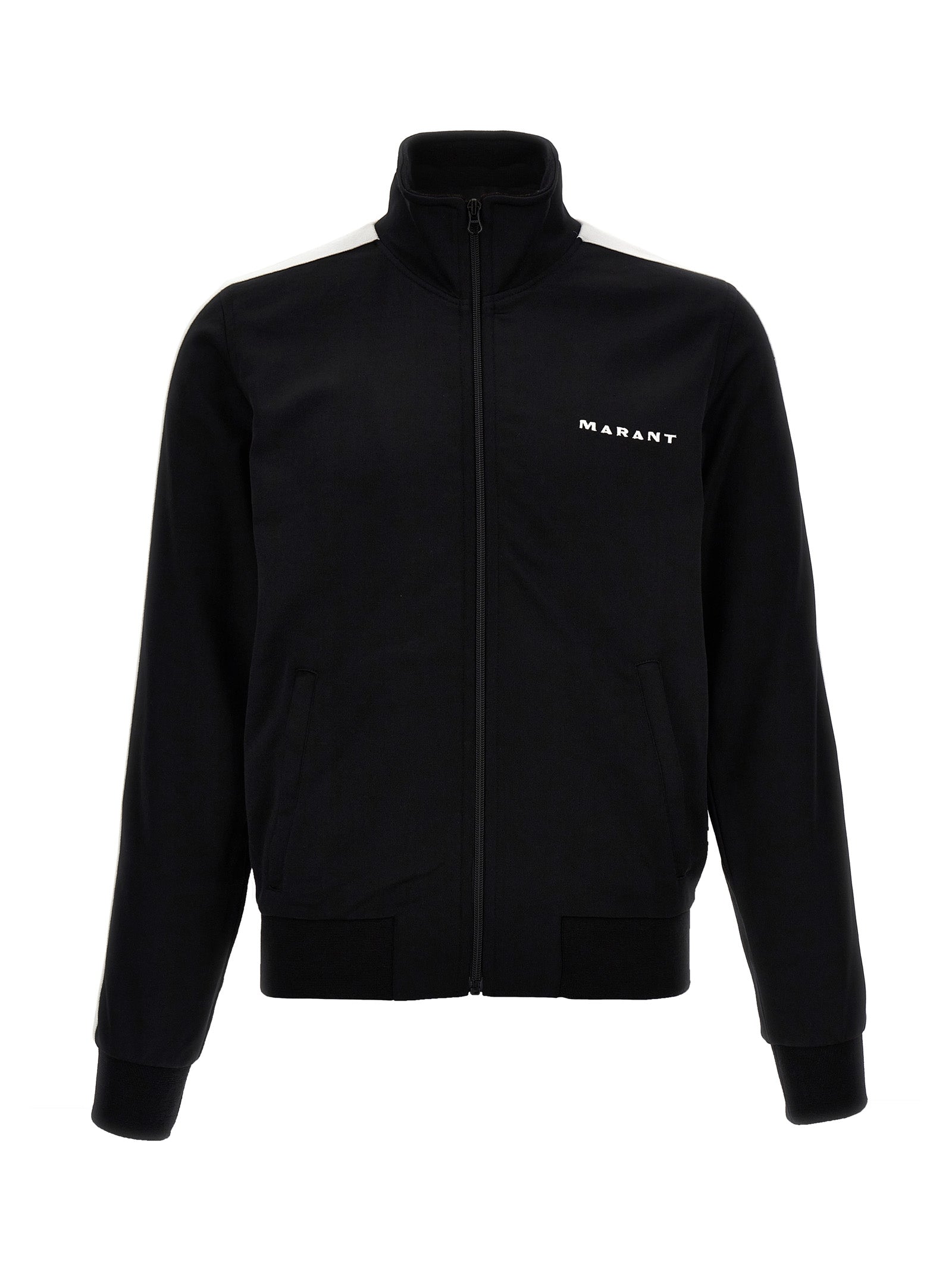 Sweatshirt by Isabel Marant for men in cotton polyester bicolour, black, white & signature features an enviable silhouette, showcasing a premium and refined for a truly enviable finish.
