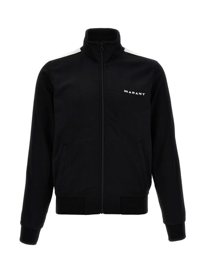 Sweatshirt by Isabel Marant for men in cotton polyester bicolour, black, white & signature features an enviable silhouette, showcasing a premium and refined for a truly enviable finish.
