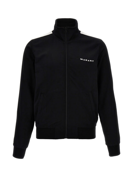 Sweatshirt by Isabel Marant for men in cotton polyester bicolour, black, white & signature features an enviable silhouette, showcasing a premium and refined for a truly enviable finish.