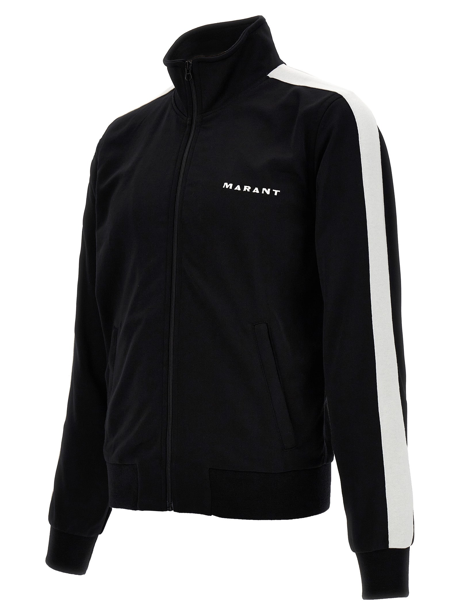 Sweatshirt by Isabel Marant for men in cotton polyester bicolour, black, white & signature features an enviable silhouette, showcasing a premium and refined for a truly enviable finish.
