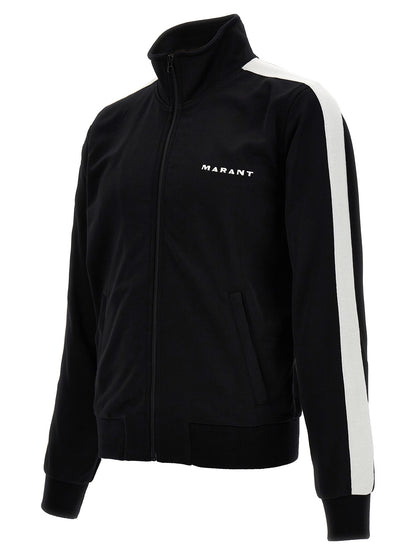 Sweatshirt by Isabel Marant for men in cotton polyester bicolour, black, white & signature features an enviable silhouette, showcasing a premium and refined for a truly enviable finish.