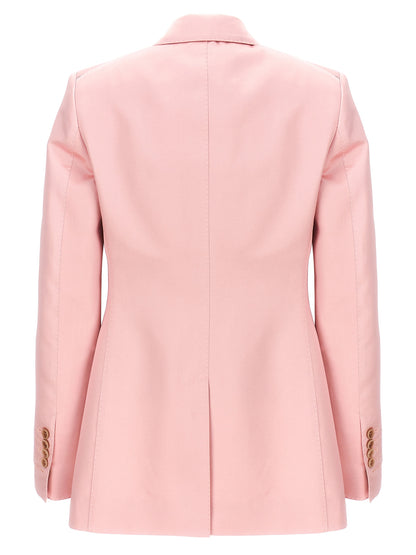 This Blazer by Tom Ford for women in cotton viscose multicolor & pink presents a tailored silhouette, meticulously tailored with a tailored and distinctive for a tailored finish.