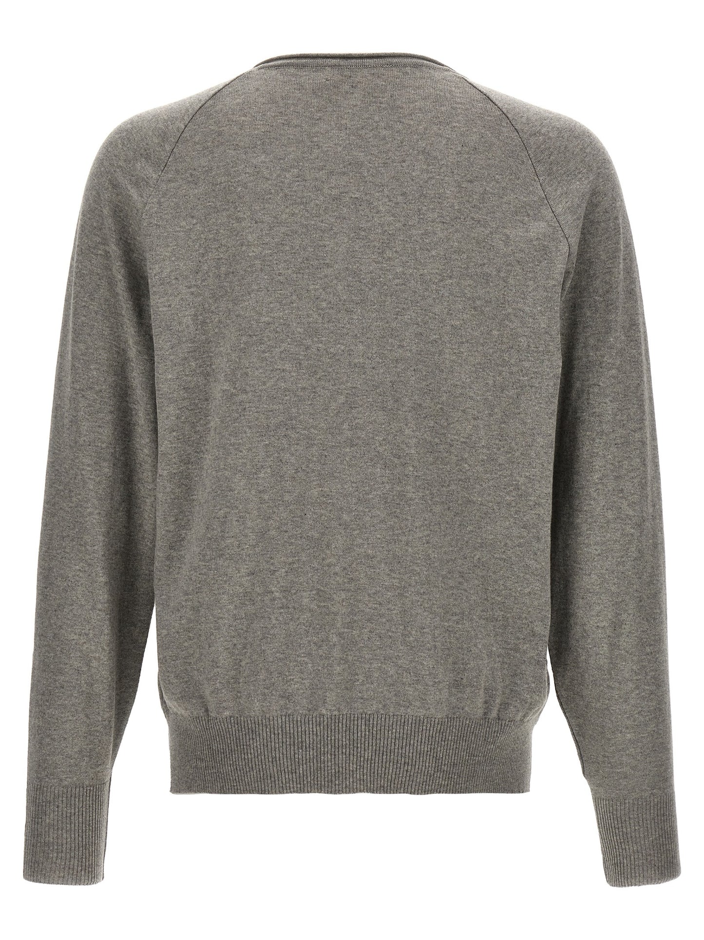 Cardigan by MA'RY'YA for men in modacrylic & cotton gray features a dramatic silhouette, showcasing a sophisticated v-neck neckline and dramatic detail for a timeless, premium look.