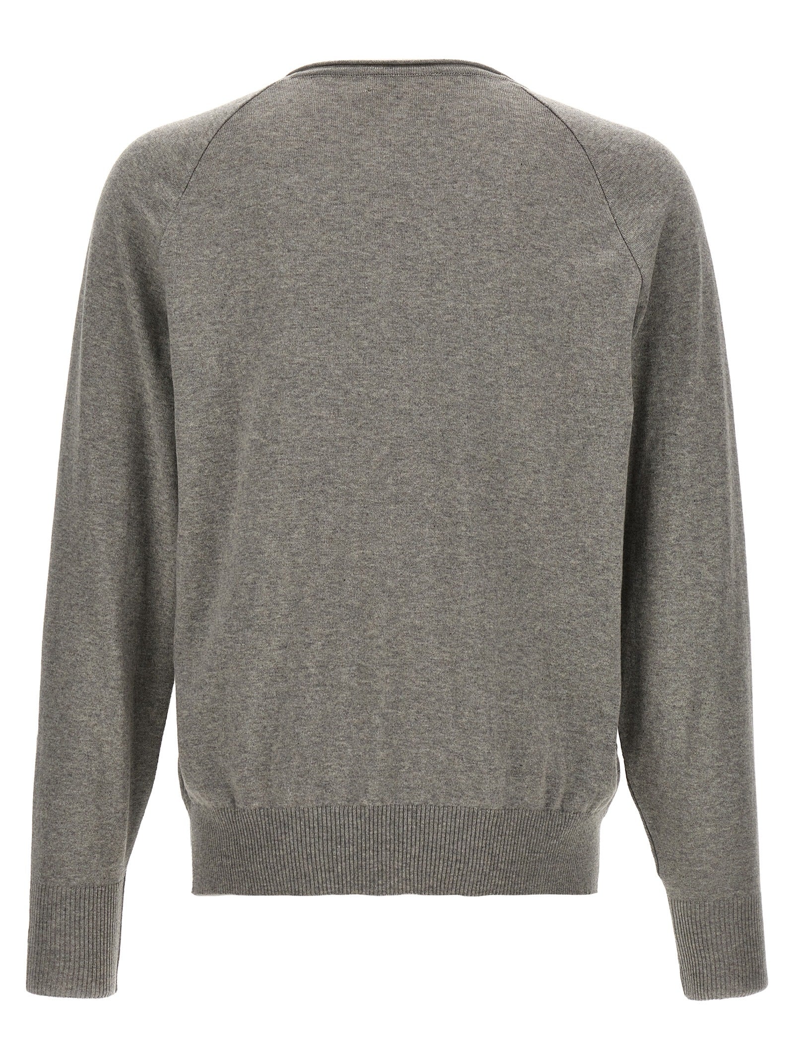 Cardigan by MA'RY'YA for men in modacrylic & cotton gray features a dramatic silhouette, showcasing a sophisticated v-neck neckline and dramatic detail for a timeless, premium look.