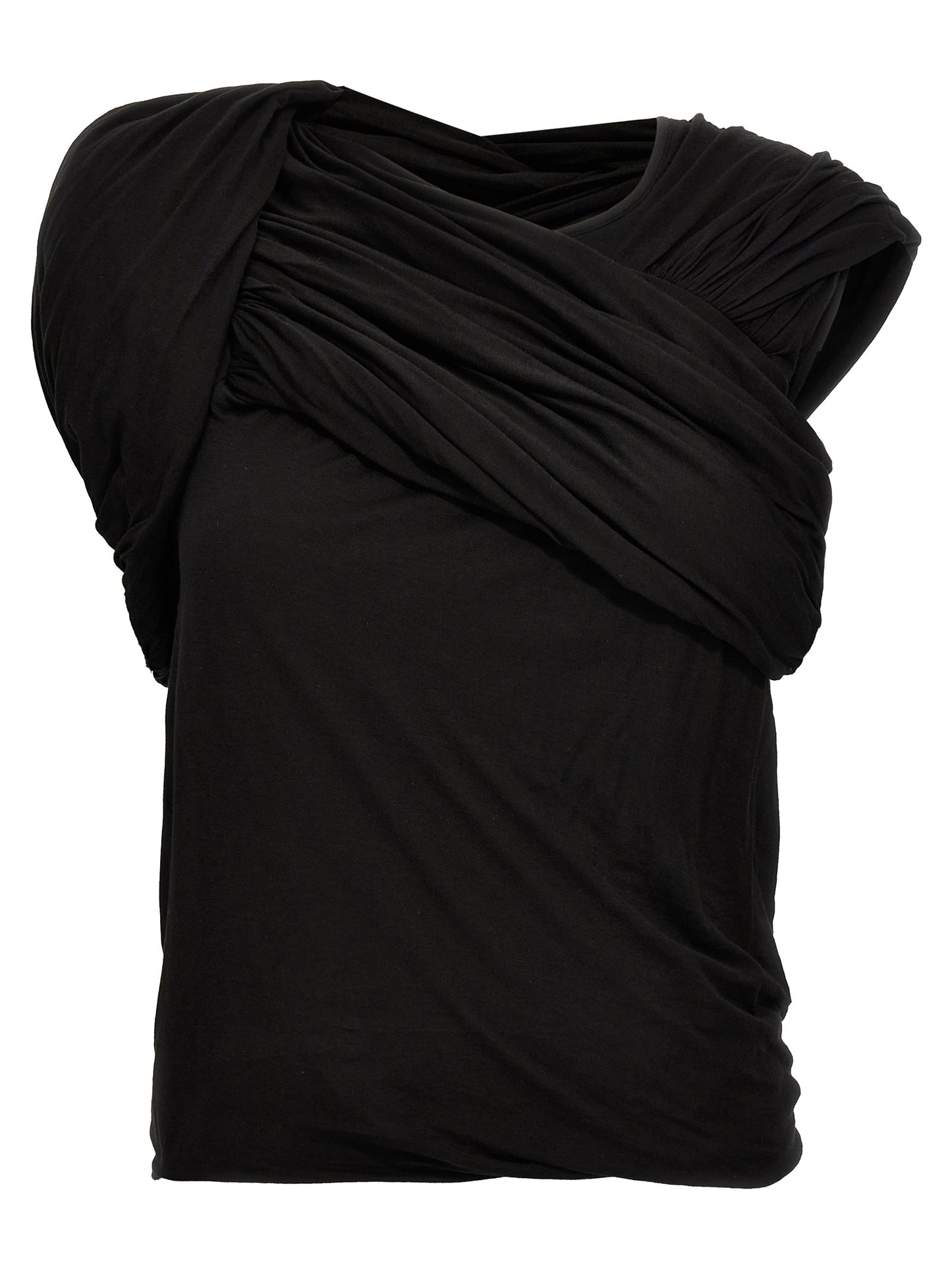 Tank Top by Rick Owens for women in cotton black presents a uncompromising silhouette, artfully detailed with a uncompromising crew neckline and sleeveless for a sophisticated, uncompromising finish.