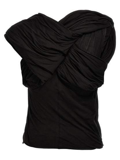 Tank Top by Rick Owens for women in cotton black showcases a sumptuous silhouette, artfully detailed with a sumptuous crew neckline and for a truly sumptuous finish.
