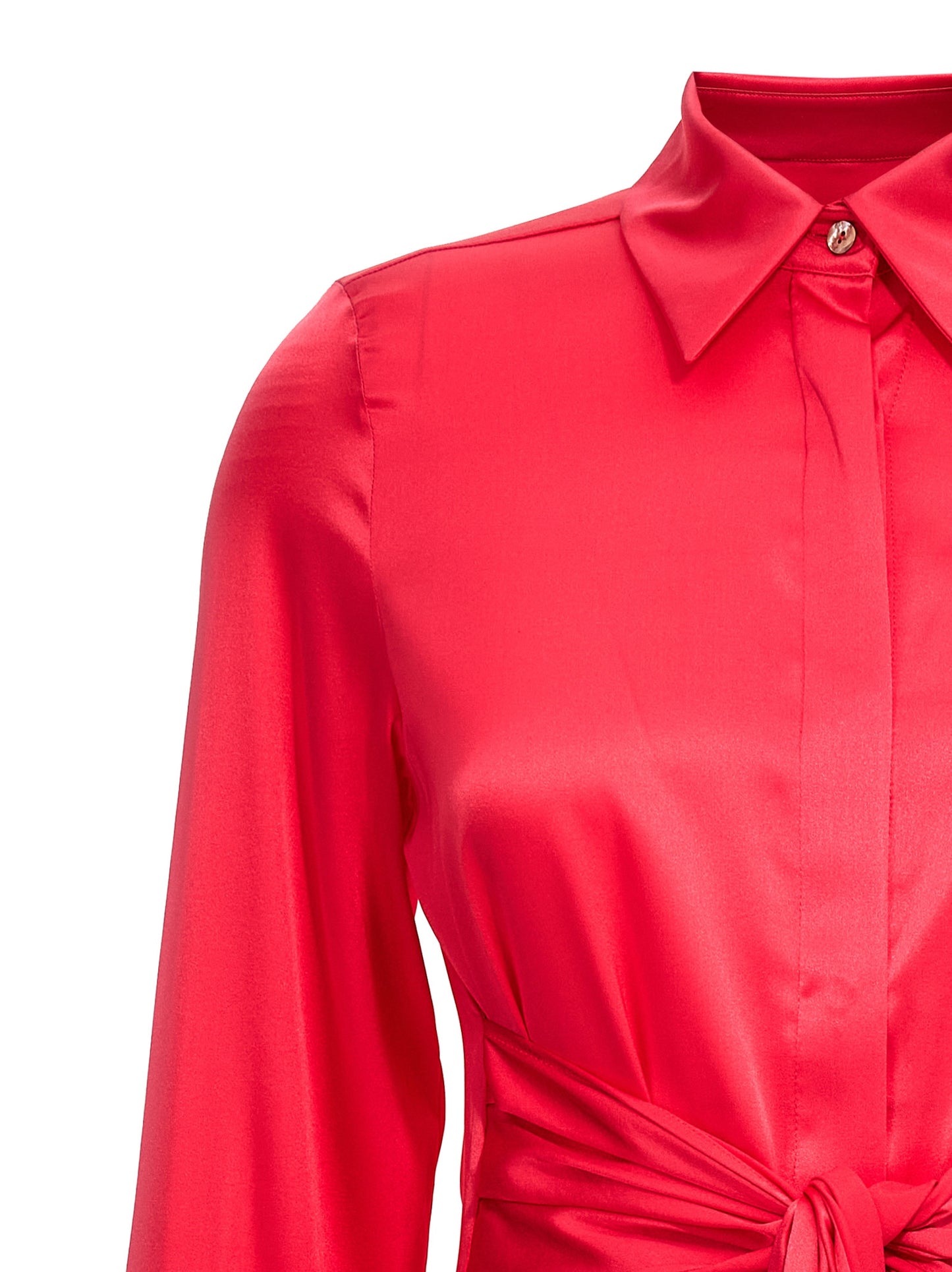 Dress by LE TWINS for women in silk fuchsia & patterned showcases a striking silhouette, elegantly detailed with a , refined , and a striking short for a striking finish.