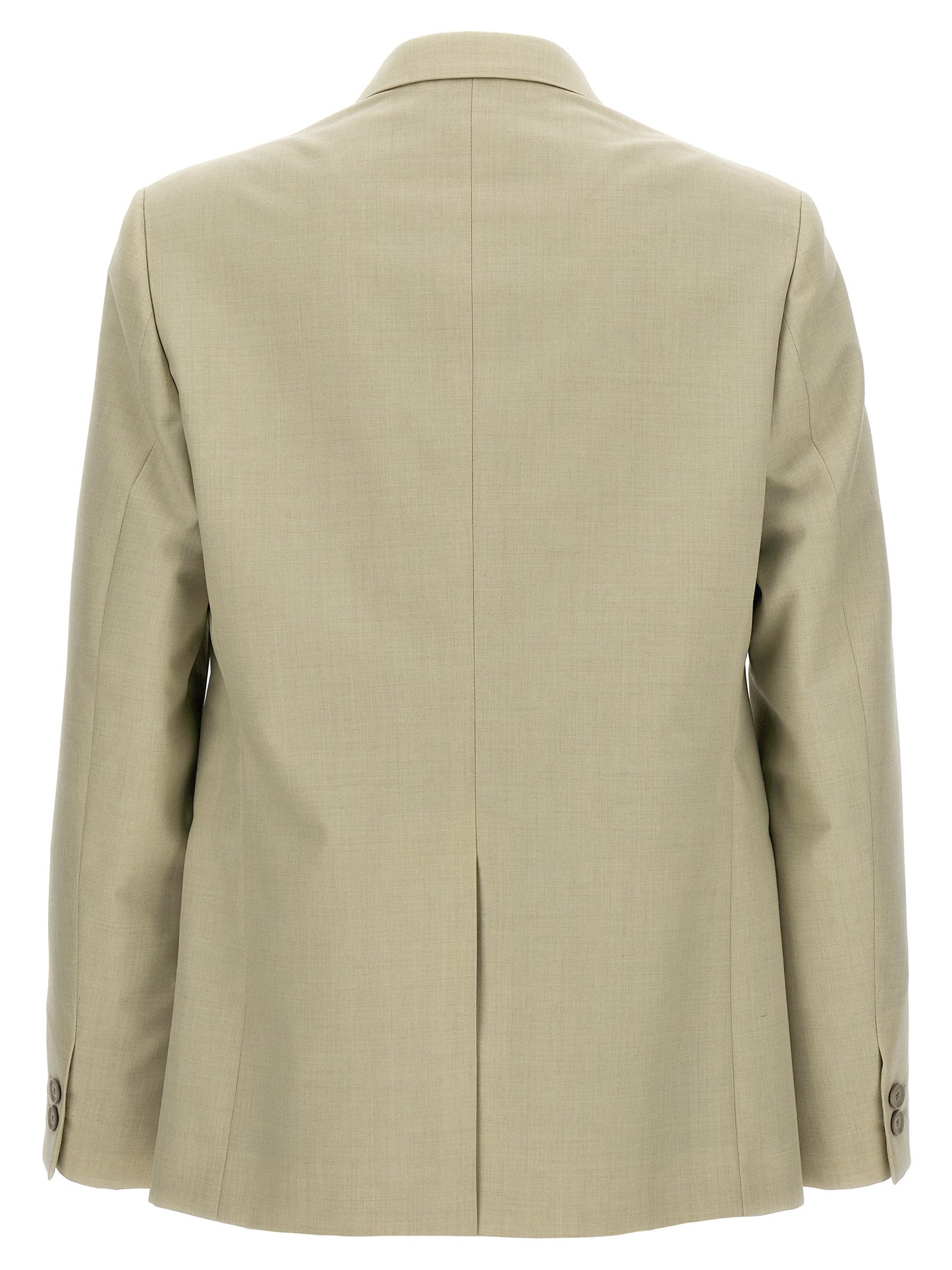 Blazer by Fendi for men in virgin wool beige presents a distinguished silhouette, detailed with a distinguished and distinctive for a truly sophisticated finish.